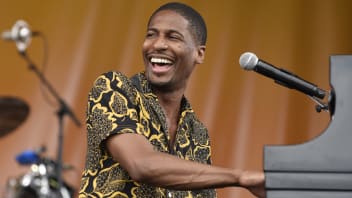John Batiste of John Batiste and Stay Human performs during the 2017 New Orleans Jazz & Heritage Festival at Fair Grounds Race Course on April 29, 2017 in New Orleans, Louisiana.