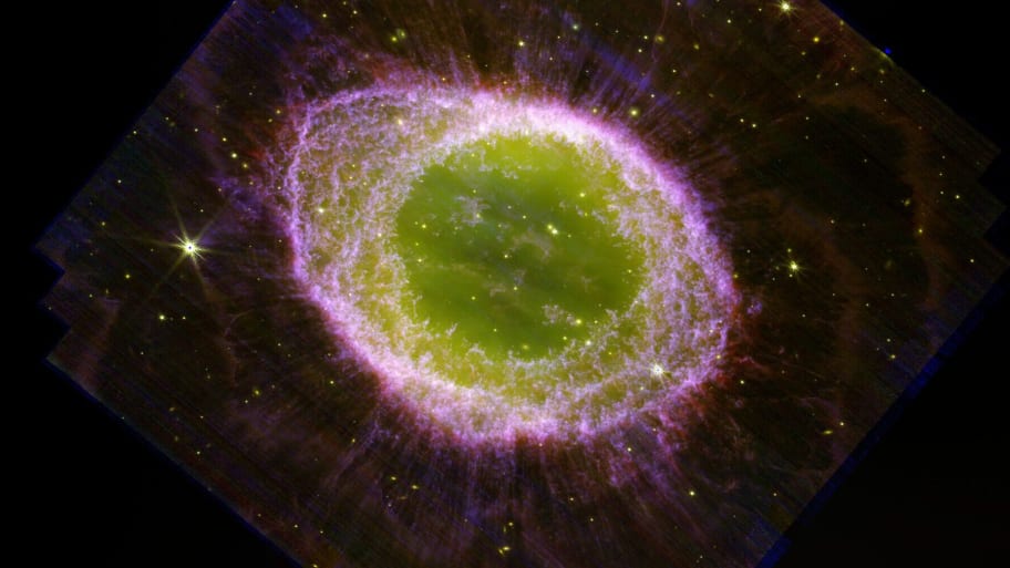 The Ring Nebula as seen by the James Webb Space Telescope