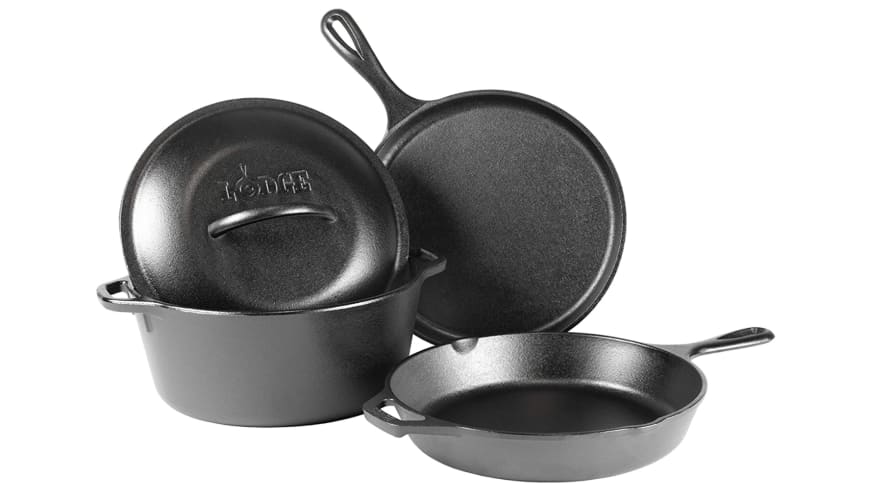 Lodge Cookware & Bakeware  3.6qt Cast Iron Casserole Pot Slightly