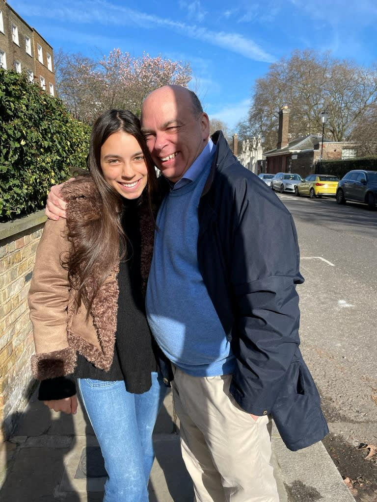 British tech entrepreneur Mike Lynch and his daughter, Hannah Lynch, pose for a photo, in this undated handout image obtained by Reuters on August 23, 2024.