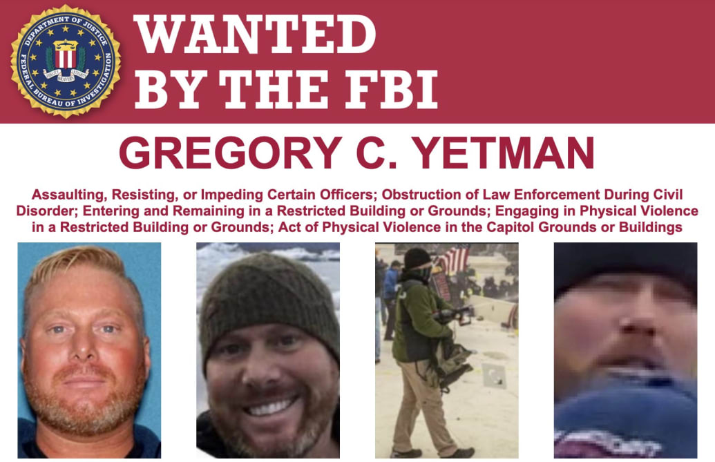 A poster shared by the FBI as they searched for Gregory Yetman.
