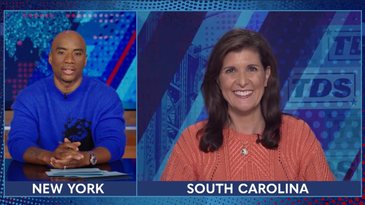 Nikki Haley Compares Her Heels to DeSantis’ Boots on ‘The Daily Show’