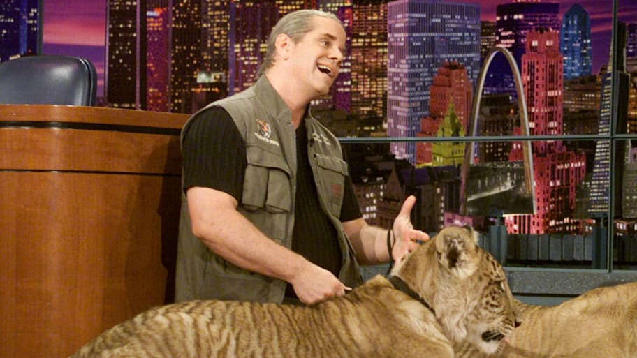 Animal expert Doc Antle during an interview with host Jay Leno on May 1, 2002