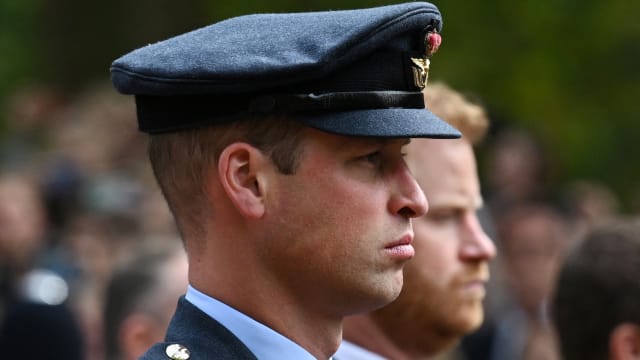 Britain’s Prince William, Prince Harry in London on Sept. 19, 2022, after the State Funeral Service of Britain’s Queen Elizabeth II.  