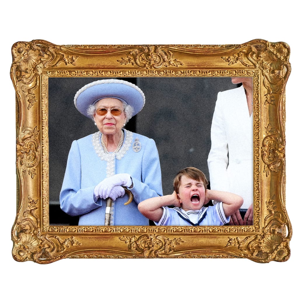Photo of Prince Louis and Queen Elizabeth II