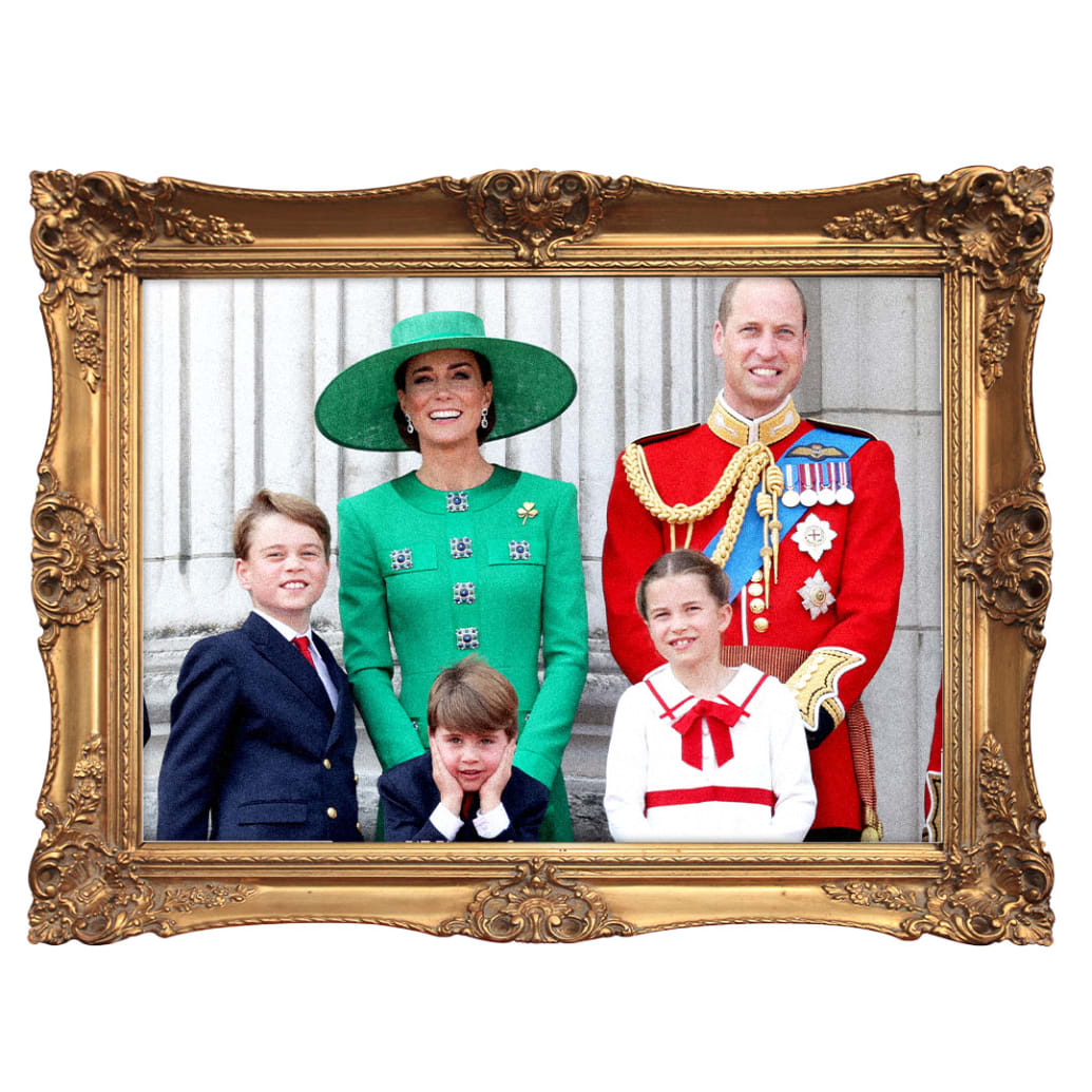 Photo of Prince William, Prince Louis, Kate Middleton, Princess Charlotte, and Prince George
