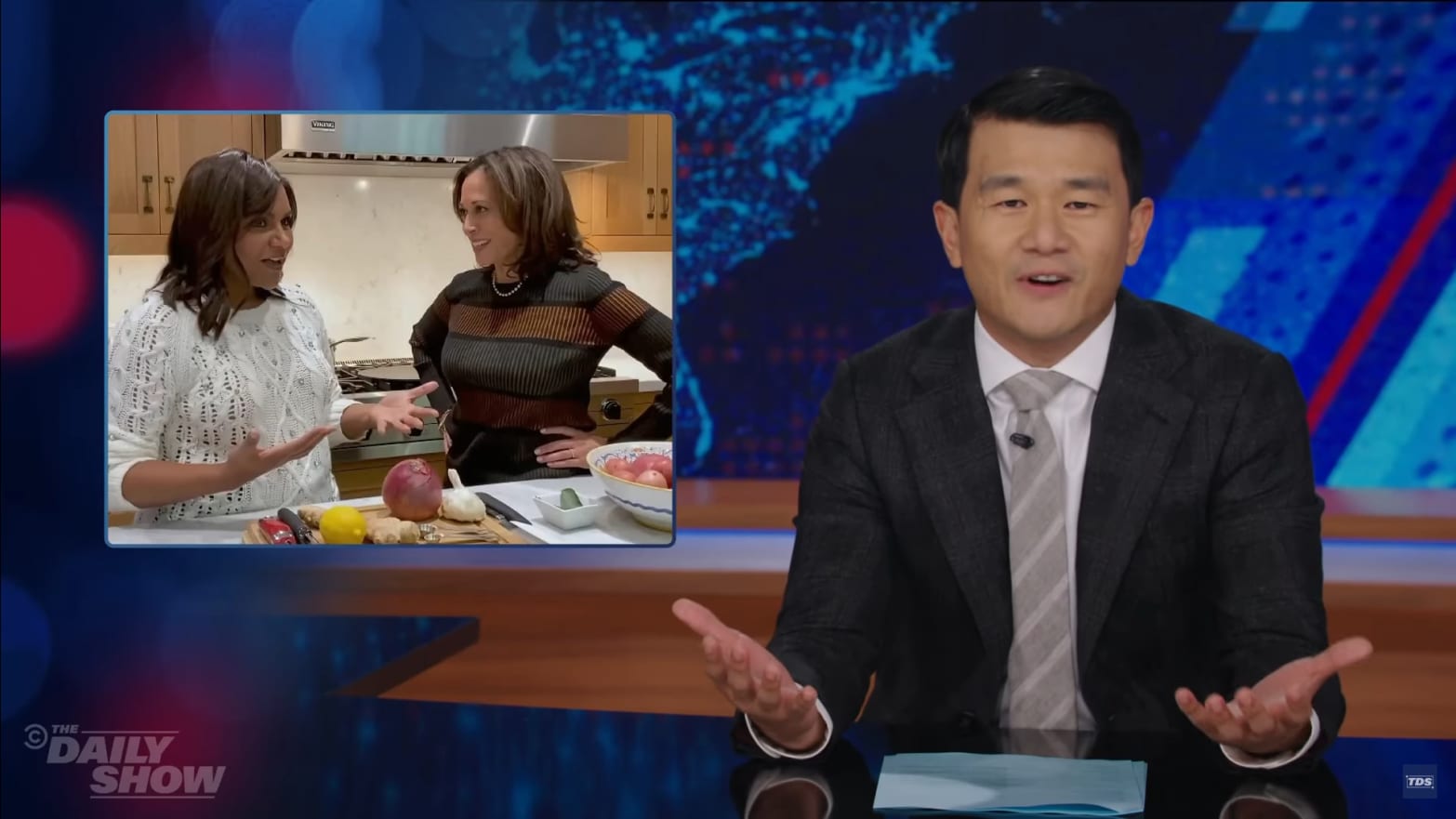 The Daily Show correspondent and recurring host Ronny Chieng took Trump to task Thursday night for his apparent inability to understand Kamala Harris’ mixed-race background.