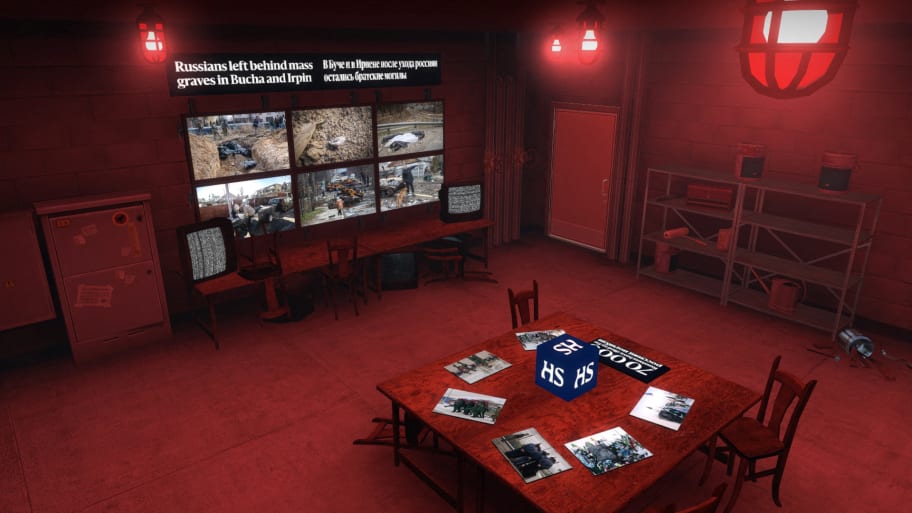 A view of a secret room within the Counter-Strike video game, where Finnish daily Helsingin Sanomat has hidden news about Russia’s war in Ukraine in Russian, in this undated handout picture obtained by Reuters on May 2, 2023.