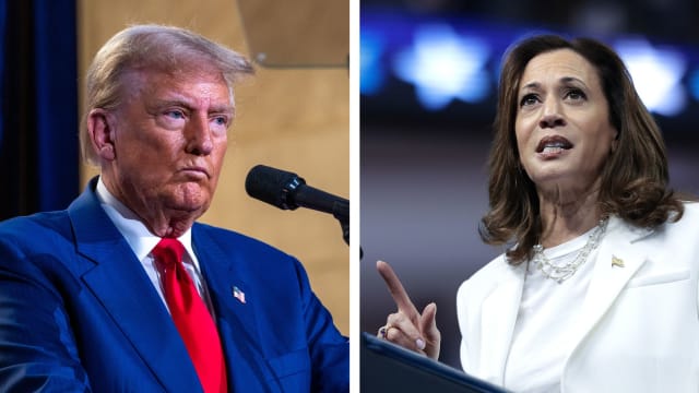 Former President Donald Trump and Vice President Kamala Harris