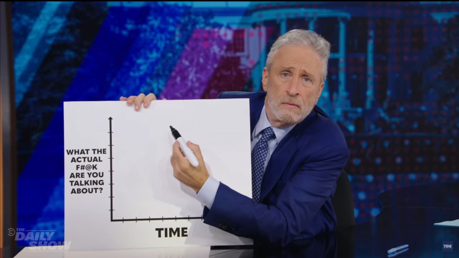 Jon Stewart perfectly illustrates Trump’s nonsensical ramblings