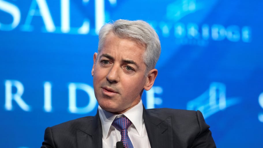 Pershing Square Capital Management CEO Bill Ackman speaks at a conference in 2017.