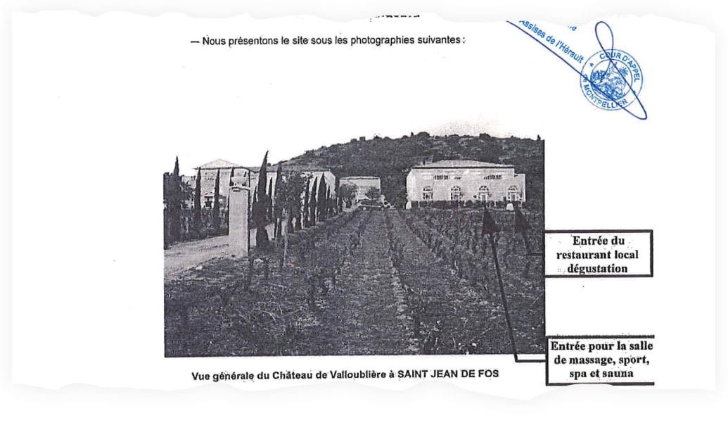 An annotated photograph of Greaux’s estate included in extradition papers French prosecutors submitted to U.S. authorities.