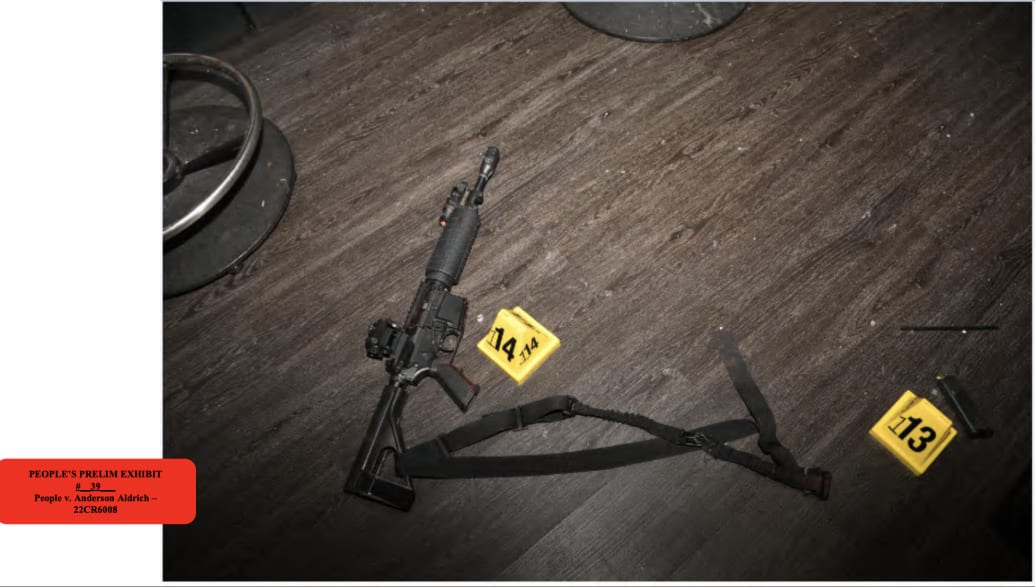 A semi-automatic rifle found at Club Q