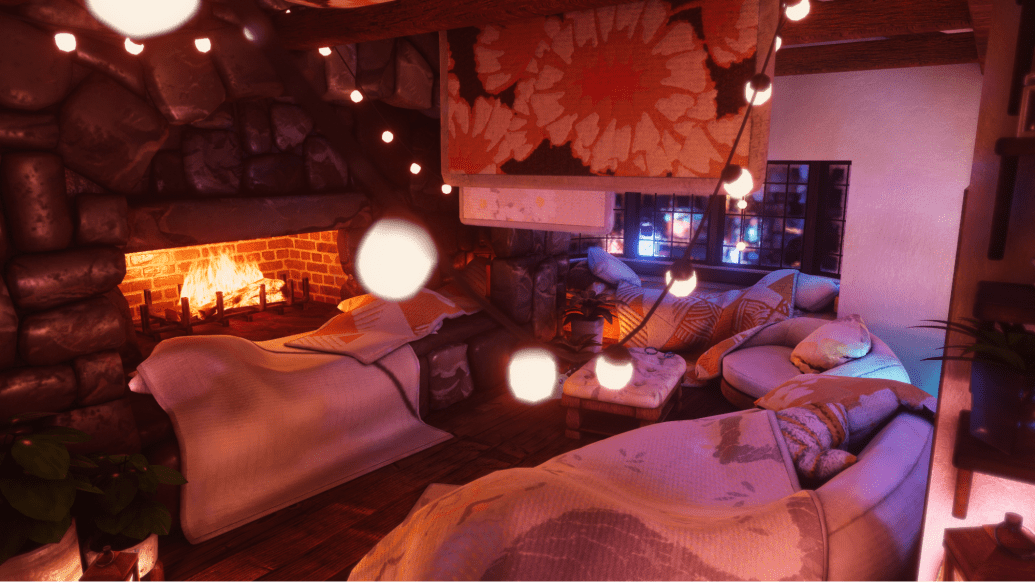 A digital world on VRChat custom designed to ensure that its users have the most comfortable setting for sleep possible.