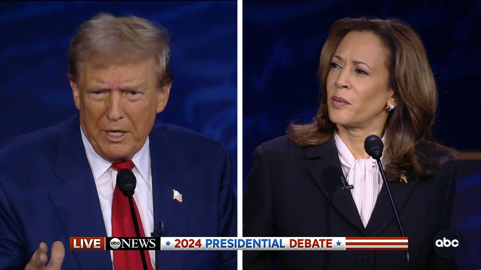 Donald Trump and Kamala Harris hold their first debate.