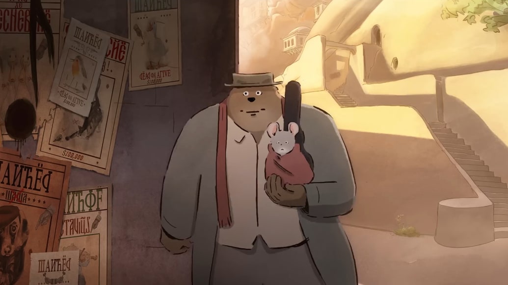 A scene from Ernest and Celestine: A Trip to Gibberitia.