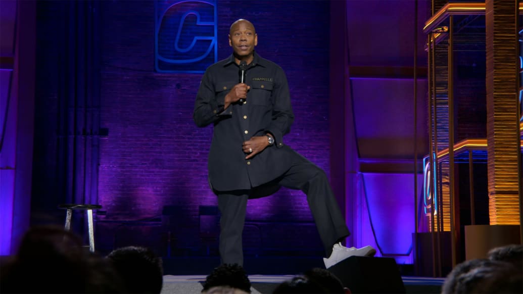 A still of Dave Chappelle The Dreamer special.
