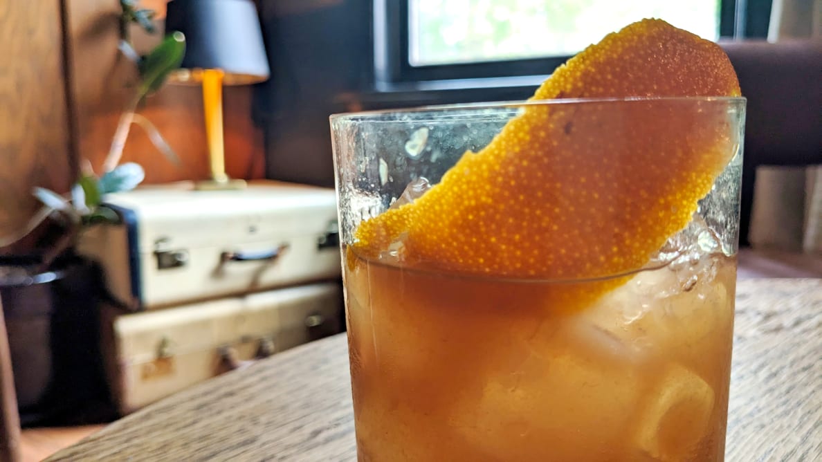 An old fashioned at Gib's Bar in Madison, Wisconsin.