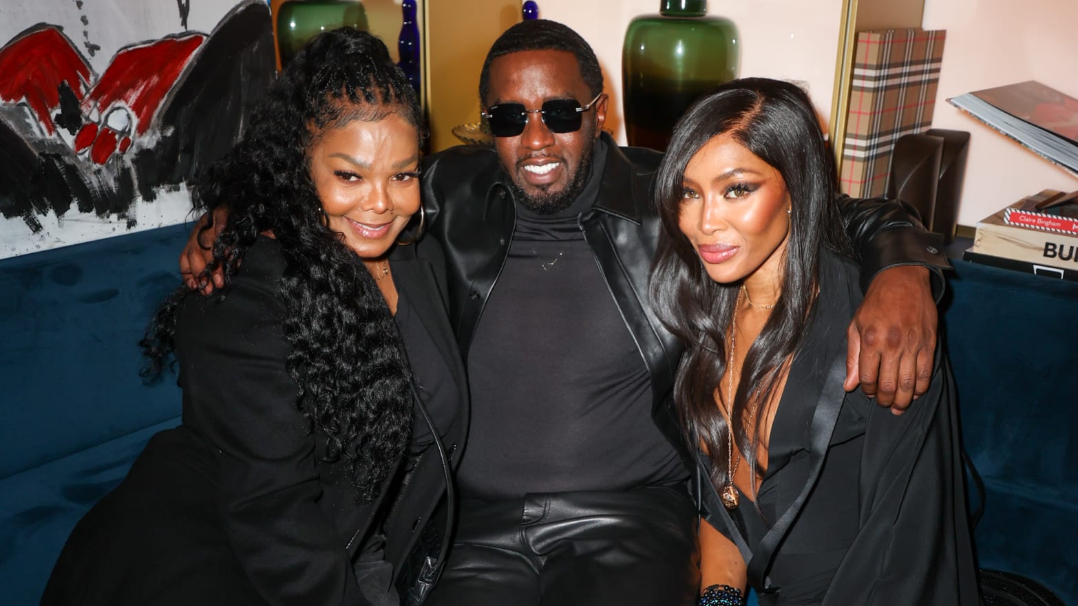 Janet Jackson, Sean Combs aka Diddy and Naomi Campbell.