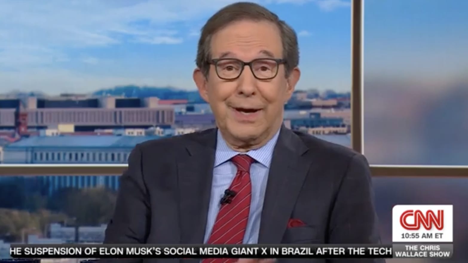 Chris Wallace hosts his CNN show, The Chris Wallace Show, on August 31, 2024.