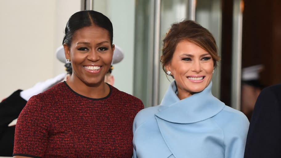 Former first ladies Michelle Obama and Melania Trump.