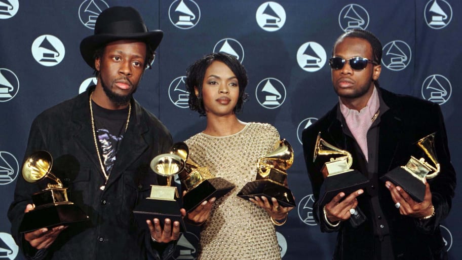 The Fugees (from left) Wyclef Jean, Lauryn Hill and Prakazrel Michel.