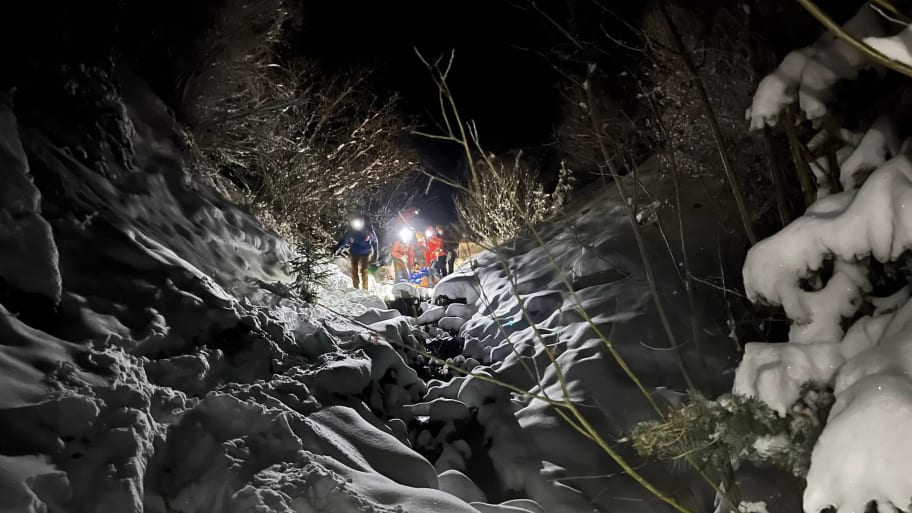 Rescue teams find a hiker stranded in snow on a mountain in Colorado.