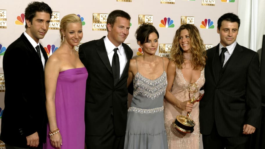 David Schwimmer, Lisa Kudrow, Matthew Perry, Courteney Cox Arquette, Jennifer Aniston and Matt LeBlanc. 