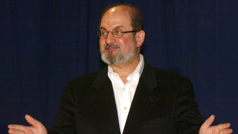Salman Rushdie in Vienna on April 15, 2002.