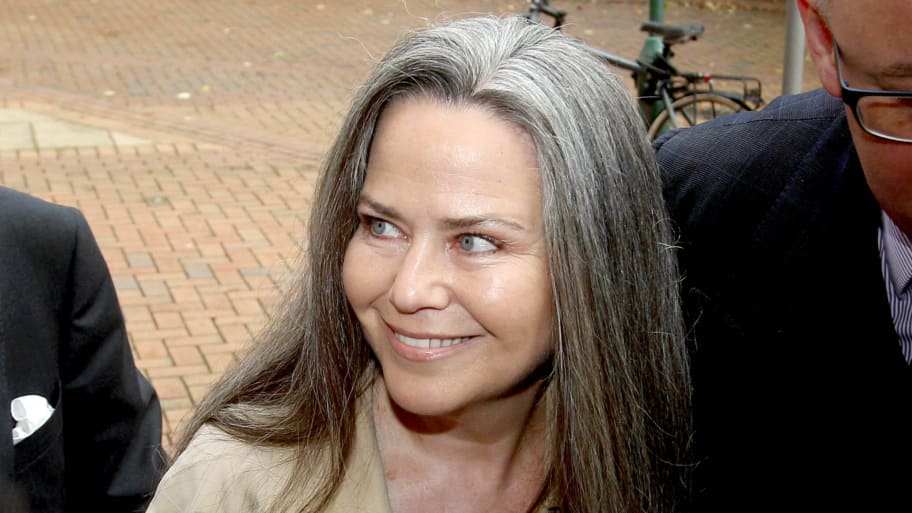 "Koo Stark, ex partner of Prince Andrew, appears at West London Magistrates Court in connection with an alleged theft, reportedly of a &pound;50,000 painting.   (Photo by Lewis Whyld/PA Images via Getty Images)"