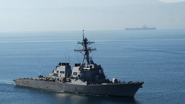 The guided-missile destroyer USS Higgins (DDG 76) off the coast of Haiti in Jan. 2010.