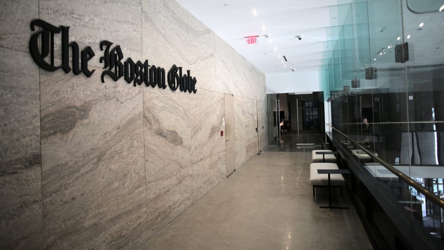 Boston Globe building's lobby