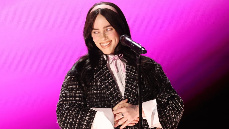 Billie Eilish performs onstage at the 96th Annual Oscars held at Dolby Theatre on March 10, 2024, in Los Angeles, California. 