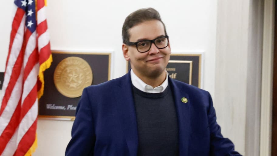U.S. Rep. George Santos (R-NY) returns to his office after telling a Republican party conference that he will recuse himself from House committee assignments on Capitol Hill in Washington, D.C., January 31, 2023.