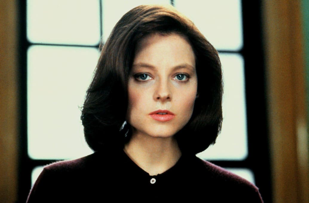 A photo including Jodie Foster in the film The Silence of the Lambs 