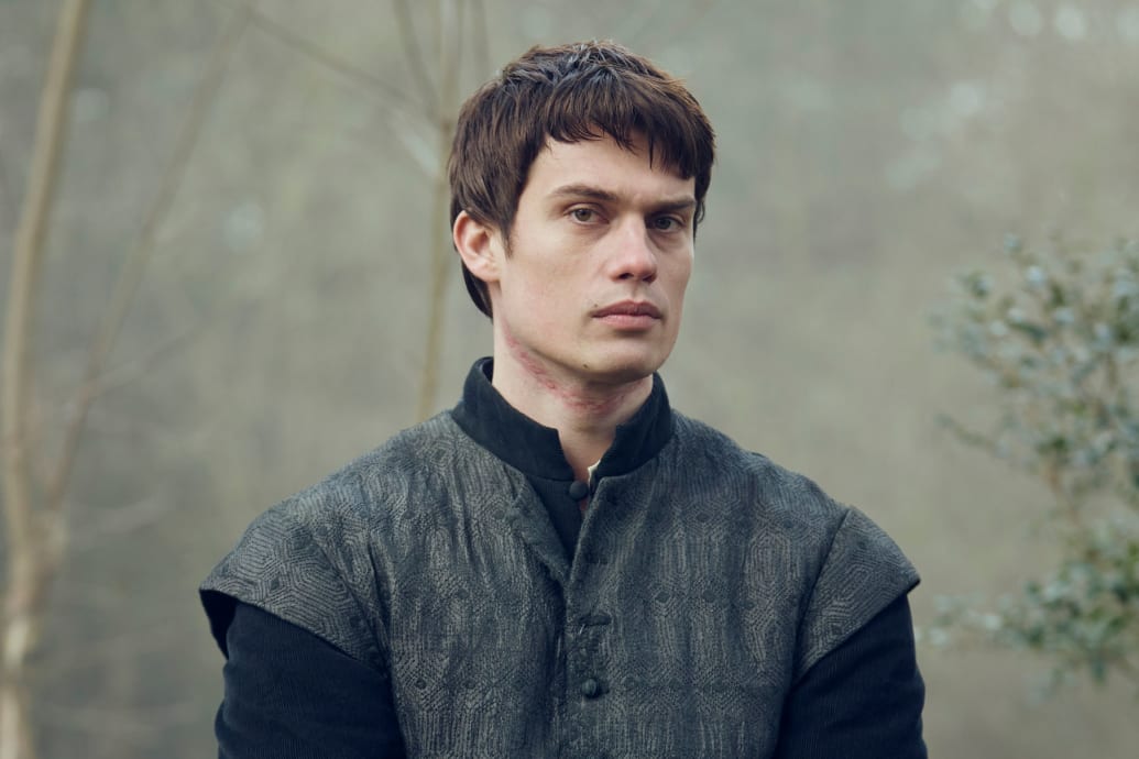 A still from Episode 1 of Mary & George showing Nicholas Galitzine as George Villiers.