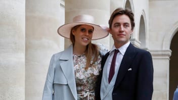 Britain's Princess Beatrice and property tycoon Edoardo Mapelli Mozzi arrive to attend the wedding of prince Napoleon and Countess Olympia Arco-Zinneberg at the Saint-Louis-des-Invalides cathedral at the Invalides memorial complex in Paris on October 19, 2019. (Photo by FRANCOIS GUILLOT / AFP) / The erroneous mention[s] appearing in the metadata of this photo by FRANCOIS GUILLOT has been modified in AFP systems in the following manner: [Countess Olympia Arco-Zinneberg] instead of [Countess Olympia Arco-Zunnenberg]. Please immediately remove the erroneous mention[s] from all your online services and delete it (them) from your servers. If you have been authorized by AFP to distribute it (them) to third parties, please ensure that the same actions are carried out by them. Failure to promptly comply with these instructions will entail liability on your part for any continued or post notification usage. Therefore we thank you very much for all your attention and prompt action. We are sorry for the inconvenience this notification may cause and remain at your disposal for any further information you may require. (Photo by FRANCOIS GUILLOT/AFP via Getty Images)