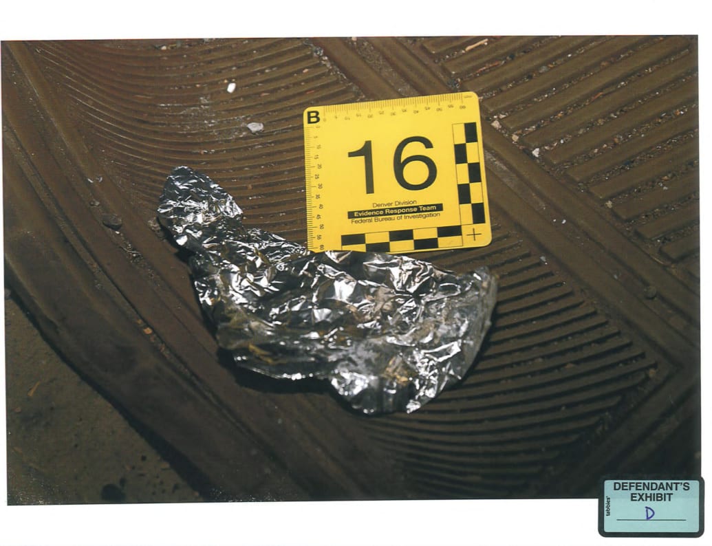 Foil found in Aldrich’s vehicle