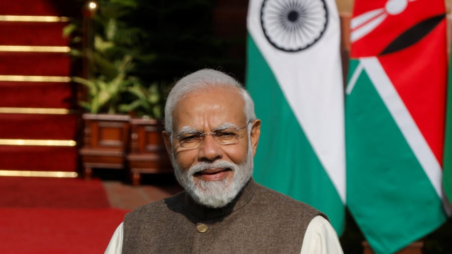 India’s Prime Minister Narendra Modi at the Hyderabad House in New Delhi, India, Dec. 5, 2023.