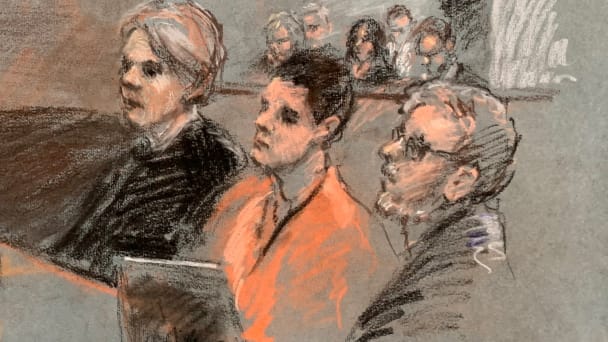 Jack Teixeira, a Masschusetts Air National Guardsman accused of leaking highly classified military intelligence online, appears in court on Friday wearing an orange jumpsuit.