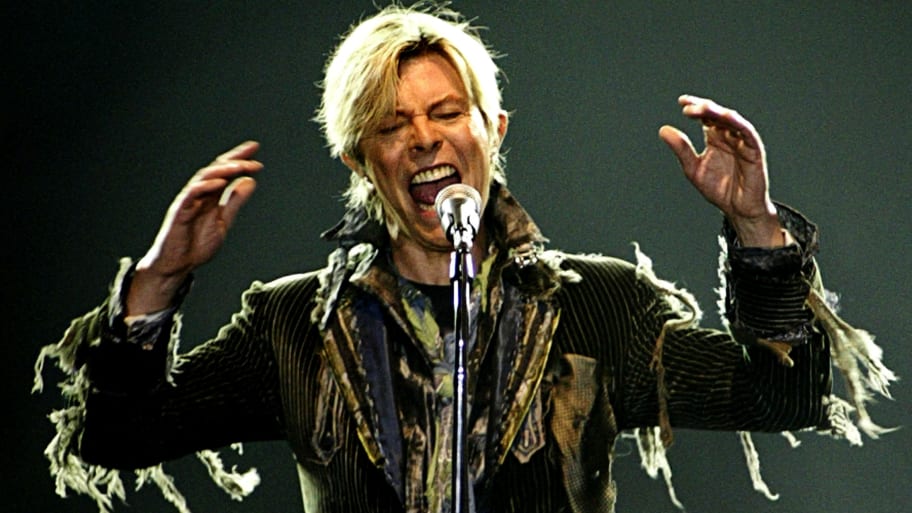 British singer David Bowie performs