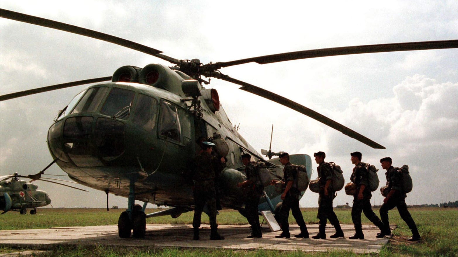 An Mi-8 helicopter is shown in this undated file photograph