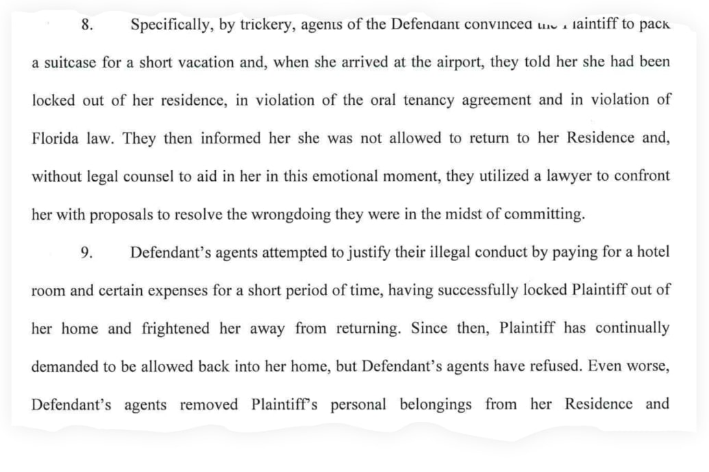 An extract from Herman's lawsuit