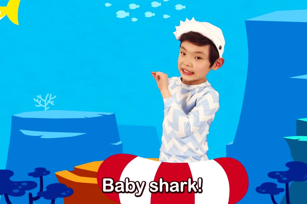 boy dancing in baby shark music video human brain neuroscience music why is it stuck in my head catchy earworm science video youtube billboard top hot 100 children kids song