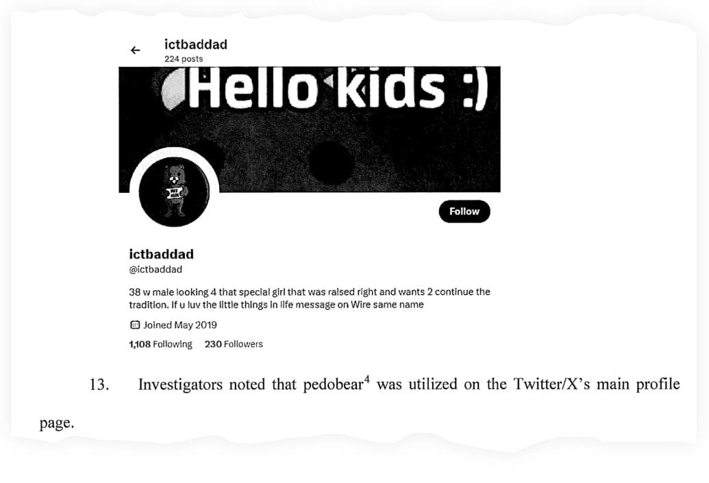 A screenshot of Womochil’s Twitter profile, which reads, “Hello Kids” across the top.