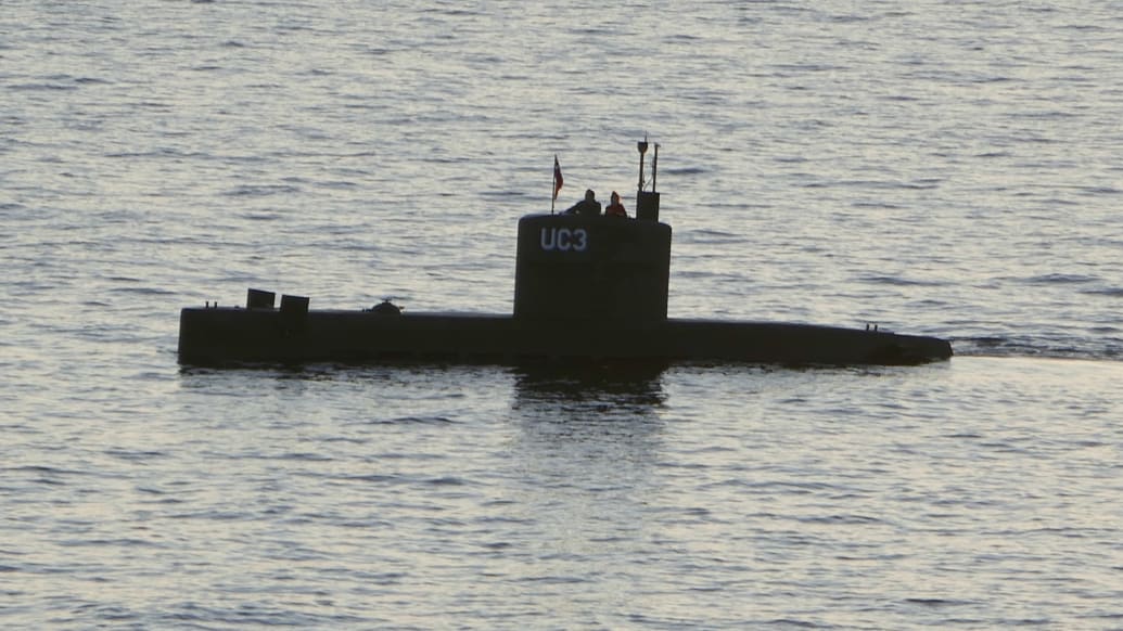 The home-made submarine "UC3 Nautilus", built by Danish inventor Peter Madsen, who is charged with killing Swedish journalist Kim Wall in his submarine, sails in the harbour of Copenhagen, Denmark, August 10, 2017.