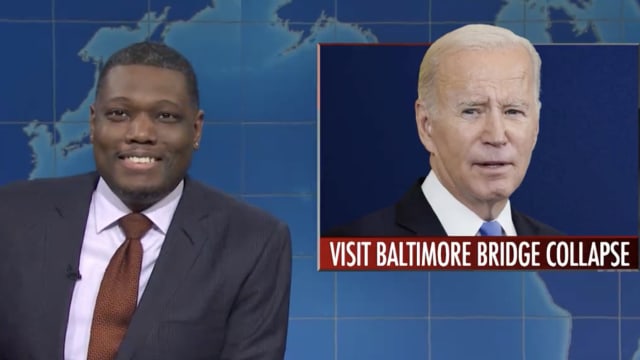 Michael Che jokes about President Joe Biden’s flagging support among Black Americans on “Weekend Update.”