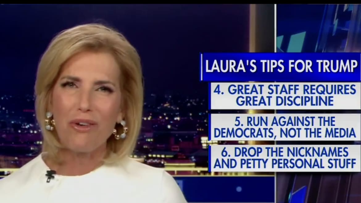 Laura Ingraham to Trump: ‘Stop Talking About 2020, It’s Over’