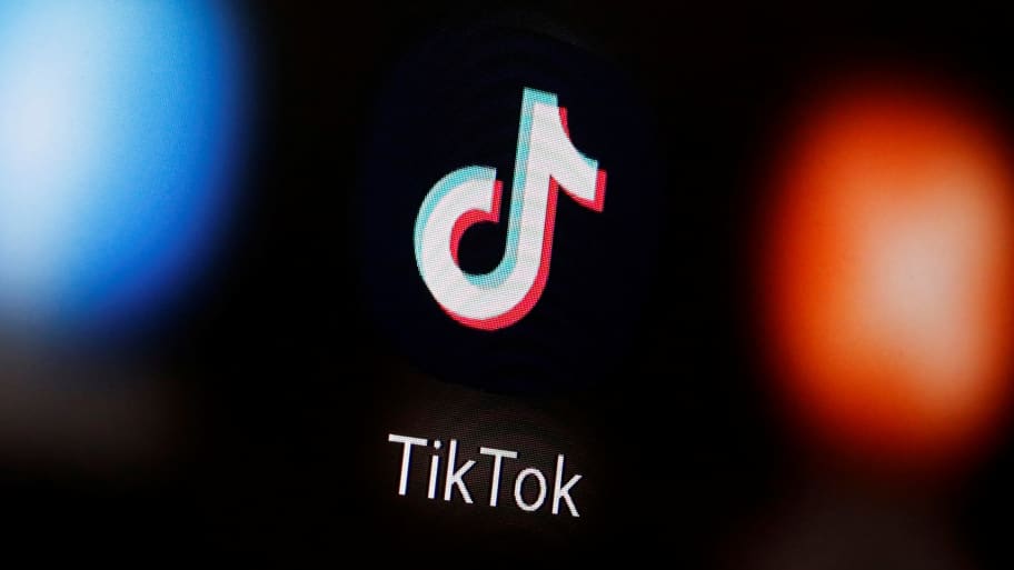 A TikTok logo is displayed on a smartphone in this illustration taken Jan. 6, 2020.