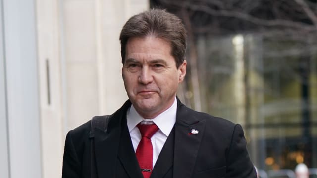 Craig Wright arrives at the Rolls Building in London for a hearing over the identity of the creator of Bitcoin.